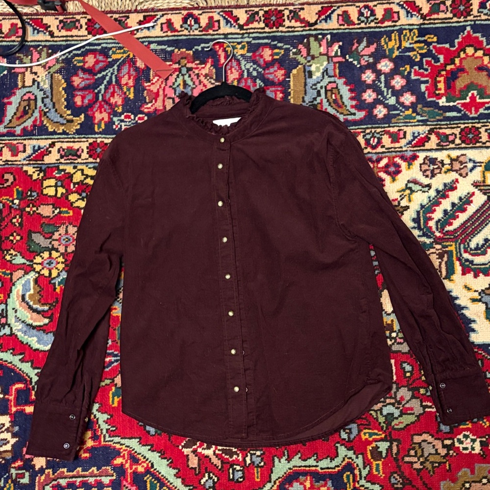 Dear John Dark Red Casual Button Down Shirt